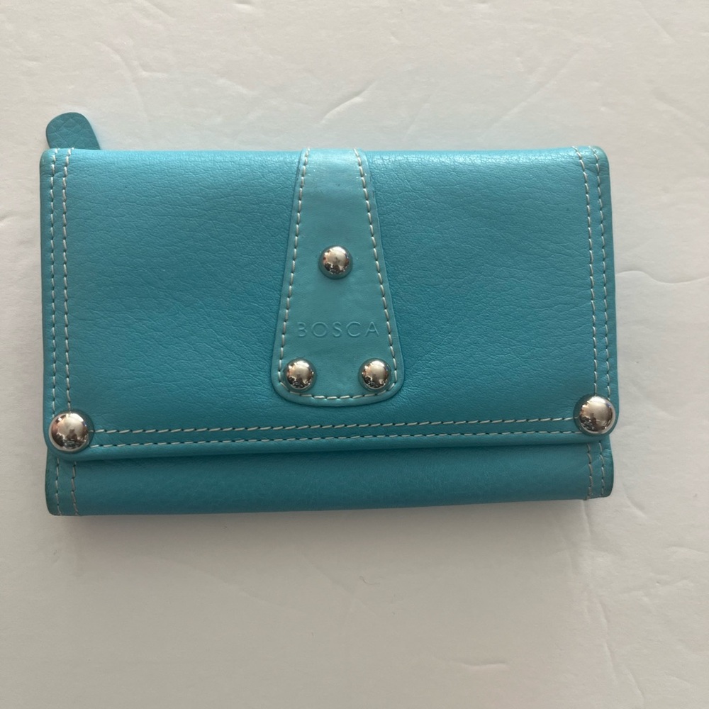 Bosca Blue Leather Wallet